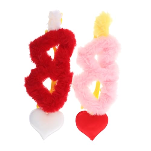 VERDANVERSE 2 Stück Plüsch Herzförmige Sonnenbrillen Weiche Kuschelige Partybrillen Für Valentinstag Hochzeiten Junggesellinnenabschiede Karneval Cosplay Zubehör von VERDANVERSE