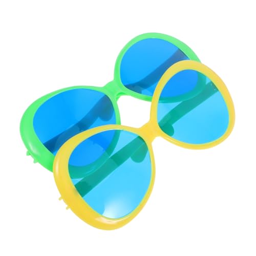 VERDANVERSE 2 Stücke Übergroße Hawaii Stil Sonnenbrillen für Strand und Lustige Fotorequisiten Exaggerierte Brille für Sommergeburtstagsfeiern Tropische Dekorationen von VERDANVERSE