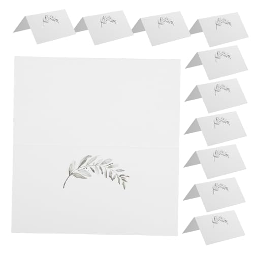 VERDANVERSE 200 Stück Sitzplatzkarte Platzkarten Sitzkarten einladungskarten Feier Tischkarten Stilvolle Tischkarten esstisch Tischzeltkarten Tischkarten für den Hochzeitsempfang Papier Weiß von VERDANVERSE