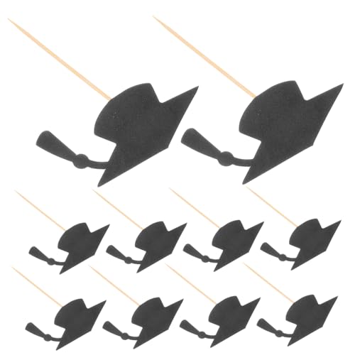 VERDANVERSE 24 Stück Graduation Cap Cupcake Topper Dekorative Torteneinsätze für Abschlussfeiern Vielseitige Kuchen Dekorationen für Unvergessliche Feiern und Anlässe von VERDANVERSE