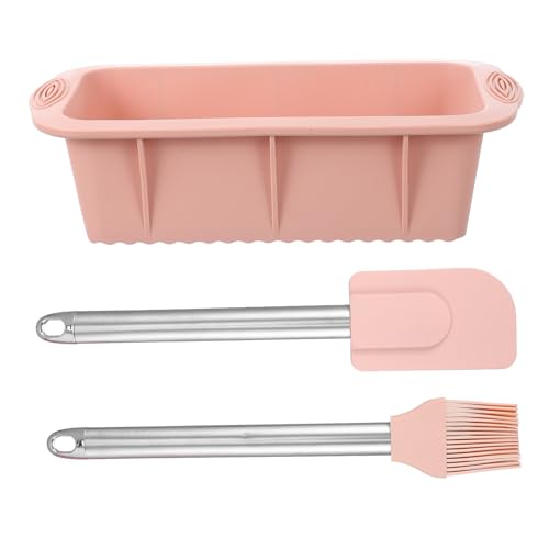 VERDANVERSE 3 Stück Teiliges Silikon Backset mit Teigschaber und Öl Pinsel Umweltfreundlich Wiederverwendbar Antihaftbeschichtet mit Aufhängeöse für DIY Kuchen und Vielseitiges von VERDANVERSE