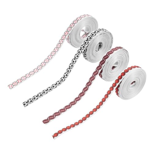 VERDANVERSE 4 Rollen Basketball-Fußball-Geschenkband Ripsband Softballband Schleife Zubehör heiraten Sportliche Dekoration Sportband mit Fußballmuster Basketballband Baseballbänder Polyester VERDANVERSE 4 Rollen Basketball-Fußball-Geschenkband Ripsband Softballband Schleife Zubehör heiraten Sportliche Dekoration Sportband mit Fußballmuster Basketballband Baseballbänder Polyester von VERDANVERSE