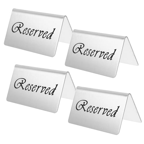 VERDANVERSE 4 Stück Edelstahl Doppelseitige Tisch reserviert schilder für Restaurants und Hochzeiten Stabiles Zelt design Modernes Bruchsicheres Tischschild für Veranstaltungen und Bankette VERDANVERSE 4 Stück Edelstahl Doppelseitige Tisch reserviert schilder für Restaurants und Hochzeiten Stabiles Zelt design Modernes Bruchsicheres Tischschild für Veranstaltungen und Bankette von VERDANVERSE