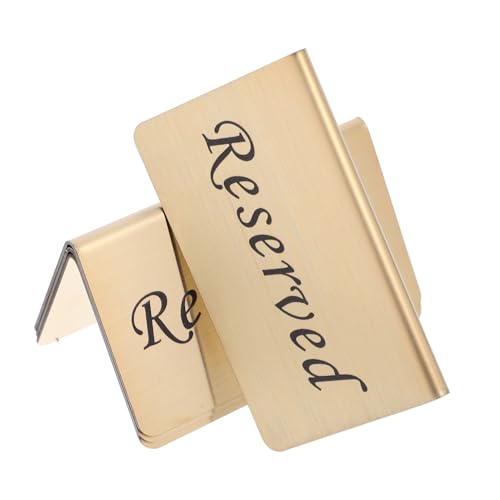 VERDANVERSE 4 Stück Reserved Tischschilder aus Stabile V Förmige Tischreservierungsschilder für Restaurant Hochzeit Party und Business Events Langlebig und Kippsicher Gold VERDANVERSE 4 Stück Reserved Tischschilder aus Stabile V Förmige Tischreservierungsschilder für Restaurant Hochzeit Party und Business Events Langlebig und Kippsicher Gold von VERDANVERSE