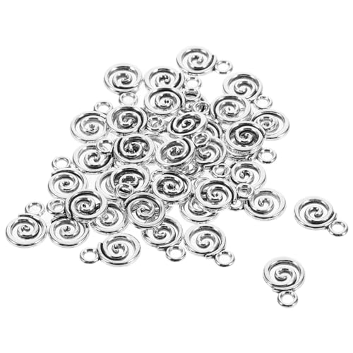 VERDANVERSE 40 Stück Antike Silberne Spiral Charms Diy Schmuckzubehör für Armbänder und Ohrringe Vielseitige Bastelkomponenten für Kreative Schmuckherstellung von VERDANVERSE