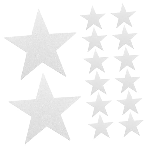 VERDANVERSE 48 Stück Glitzer Papier Sterne Ausschnitte Handgeschnittene Dekoration für Klassenzimmer Pinnwand Diy Bastelprojekte Glänzende Sterne für Kreative Gestaltung und Doodling von VERDANVERSE