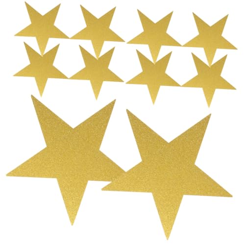 VERDANVERSE 48 Stück Glitzer Papier Sterne Handgeschnittene Dekoration für Klassenzimmer Pinnwände und Partys Robuste und Vielseitige Bastelpapier Ausschnitte für Kreative Projekte von VERDANVERSE
