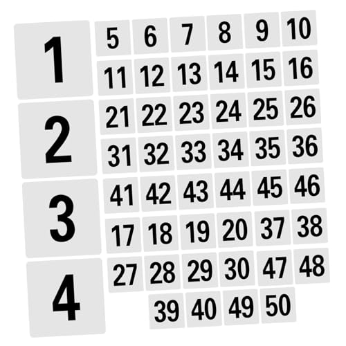 VERDANVERSE 50 Stück Kunststoff Tischnummern Karten Doppelseitig Zahlen Tischschilder für Hochzeiten Bankette Partys Restaurant Sitzplatzkarten Weiß Langlebig und Vielseitig Einsetzbar von VERDANVERSE