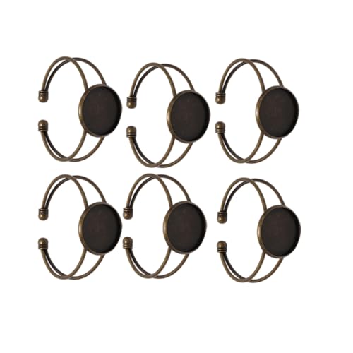 VERDANVERSE 6 Stück Teiliges Y Förmiges Armband Rohlinge aus Kupfer in Antik Bronze Verstellbare DIY Schmuckarmband Fassungen für Anhänger Langlebig und Rostfrei für Kreative von VERDANVERSE