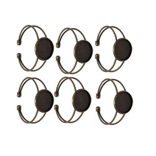 VERDANVERSE 6 Stück Teiliges Y Förmiges Kupfer Armband DIY Perlenfassung Verstellbar Langlebig Rostfrei für Schmuckherstellung Vintage Bronze für Armbänder von VERDANVERSE