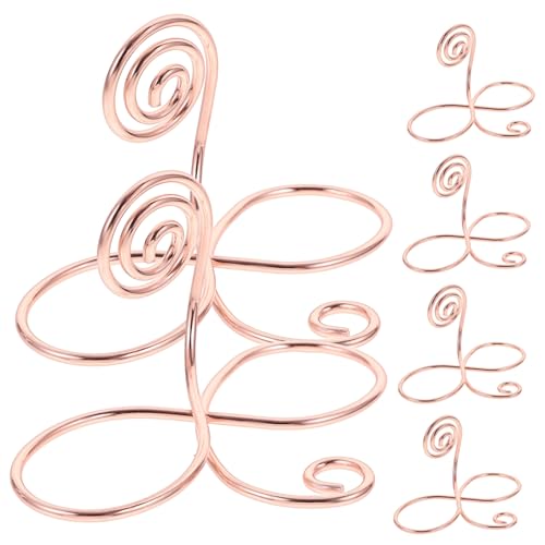VERDANVERSE 6 Stück Tischkartenhalter für Hochzeiten Stabiler Fotohalter und Platzkartenständer für Tischnummern und Notizen Roségold von VERDANVERSE