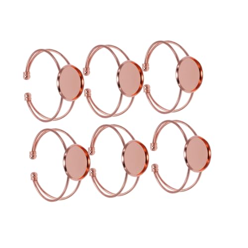VERDANVERSE 6 Stück Y Förmige Armbandrohlinge aus Kupfer in Roségold Verstellbare DIY Schmuckarmbänder für Anhänger und Pendants Langlebige Metallbasis für Schmuckherstellung von VERDANVERSE