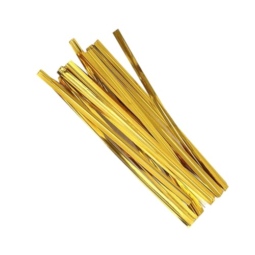 VERDANVERSE 800 Stk. Goldene Bindedraht Twistverschlüsse Festhaltende und Süßigkeitentüten Verschlussbänder Einfach zu Drehen für Party und Geschenkverpackungen von VERDANVERSE