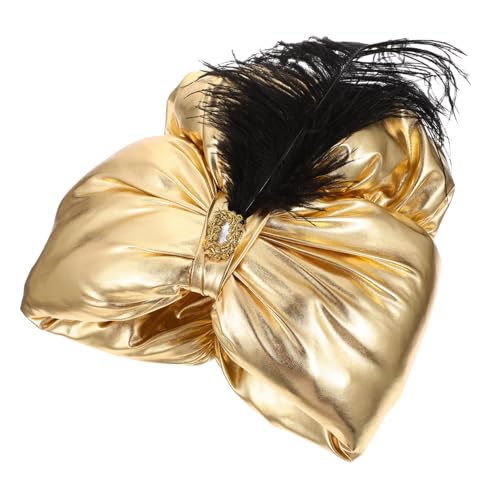 VERDANVERSE Arabischer Prinzenhut Cosplay Partyrequisite mit Goldenem Federbesatz Stilvolle Arabische Kopfbedeckung für Halloween Bühnenauftritte Karneval und Themenpartys VERDANVERSE Arabischer Prinzenhut Cosplay Partyrequisite mit Goldenem Federbesatz Stilvolle Arabische Kopfbedeckung für Halloween Bühnenauftritte Karneval und Themenpartys von VERDANVERSE