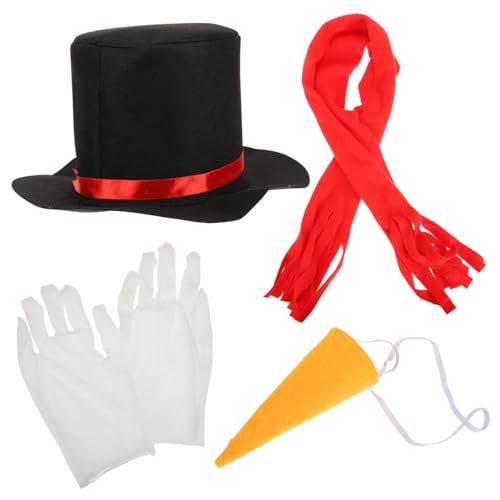 VERDANVERSE DIY Schneemann Bastelset für Erwachsene Teilig mit Hut Karottennase Handschuhen und Schal Leichte Weihnachtsdekoration für Outdoor Kreatives Schneemann Kostüm Zubehör für Winter von VERDANVERSE