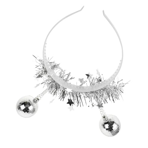 VERDANVERSE Disco Kugel Haarreif Glitzer Kostüm Accessoire Party Stirnband für Karneval Verkleidung und Neujahrsfeier Modisch und für Club Tanz und Cosplay von VERDANVERSE