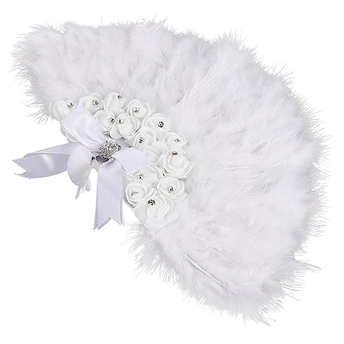 VERDANVERSE Handgefertigter Federfächer für Hochzeiten und Partys Eleganter Faltfächer mit Plume Design für Bühnenaufführungen und Festliche Dekorationen VERDANVERSE Handgefertigter Federfächer für Hochzeiten und Partys Eleganter Faltfächer mit Plume Design für Bühnenaufführungen und Festliche Dekorationen von VERDANVERSE