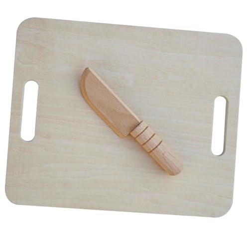 VERDANVERSE Kindersicheres Holzspielzeug Schneidebrett Realistisches DIY Küchen Leichtes Kompaktes Holzmesser für Pädagogisches Rollenspiel und Frühkindliches Lernen Sicher Verarbeitet für von VERDANVERSE