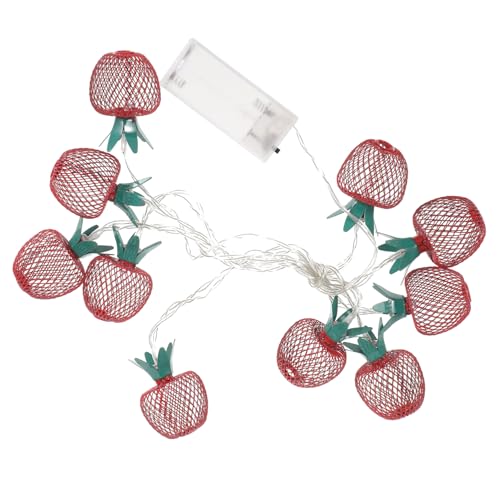 VERDANVERSE LED Lichterkette Fruchtform Warmrote Lampen aus Batteriebetriebene Dekoleuchte für Romantische Partys und Stimmungsvolle Raumgestaltung ohne Batterie von VERDANVERSE