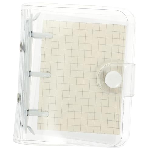 VERDANVERSE Mini Notizbuch Transparent Binder Kleines Dekoratives Scrapbook Notizheft Loseblatt Organizer Praktisches Handliches Notizblock für Schule Büro Alltag von VERDANVERSE