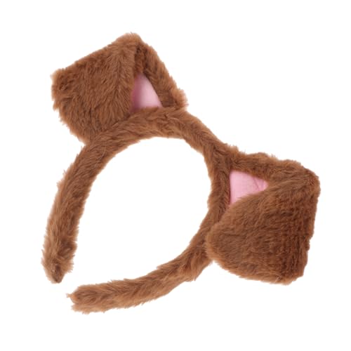 VERDANVERSE Niedliches Hund Stirnband mit Cartoon Ohren Geflecktes Tier Haarreif für Erwachsene für Halloween Weihnachten Karneval und Cosplay Kostüm Party Zubehör von VERDANVERSE
