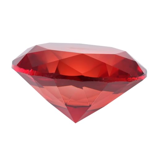 VERDANVERSE Rotes Künstliches Glasdiamant Deko Ornament Funkelnde Künstliche Diamanten für Hochzeitsfeier Romantische Wohnraumdekoration Eleganter Schmuck für Brautdusche und Festlichkeiten VERDANVERSE Rotes Künstliches Glasdiamant Deko Ornament Funkelnde Künstliche Diamanten für Hochzeitsfeier Romantische Wohnraumdekoration Eleganter Schmuck für Brautdusche und Festlichkeiten von VERDANVERSE