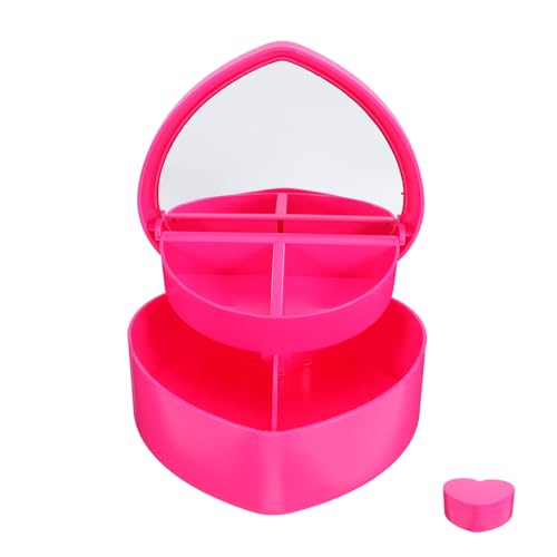 VERDANVERSE Schminkspiegel-Schmuckkästchen Haarschmuck-Organizer für Mädchen reise schmuckschatulle Organisator zur Aufbewahrung von Ohrringen Schmuckaufbewahrung für Frauen Plastik Rosig VERDANVERSE Schminkspiegel-Schmuckkästchen Haarschmuck-Organizer für Mädchen reise schmuckschatulle Organisator zur Aufbewahrung von Ohrringen Schmuckaufbewahrung für Frauen Plastik Rosig von VERDANVERSE