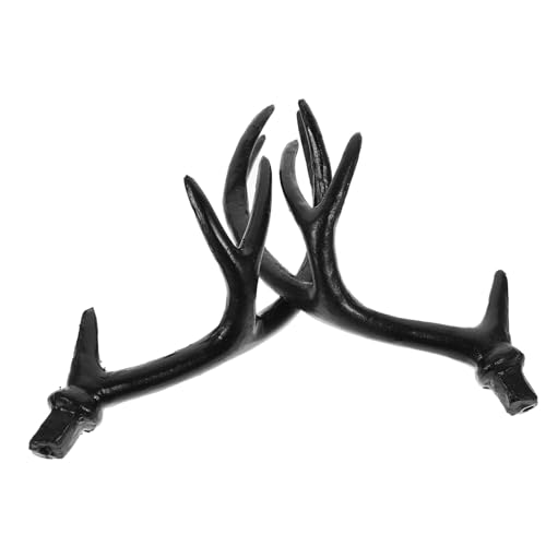 VERDANVERSE Simulierter Hirschgeweih Haarreif Schwarz Halloween Kostüm Accessoire Leichtes DIY Haarschmuck für Damen Herren Festliche Dekoration von VERDANVERSE