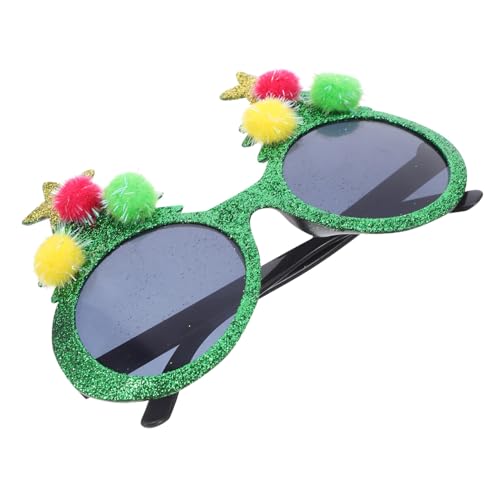 VERDANVERSE Weihnachtsdekorationsbrille Neujahrsbrille Weihnachtsbrille Partybrille Für Erwachsene Feiertags Glitzer Sonnenbrille Weihnachtsparty Brille Neuartige Brille Lustige Schutzbrille von VERDANVERSE