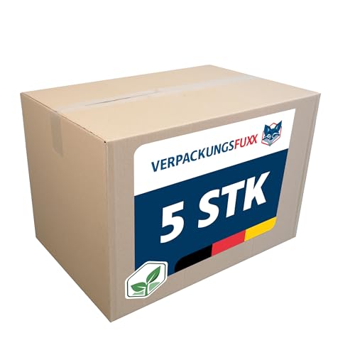 Faltkarton Basic 5 Stück | 60 x 40 x 40 cm | braune einwellige Kartons zum Verschicken | stabile Versandkartons aus Wellpappe | Paket DHL Faltkarton Basic 5 Stück | 60 x 40 x 40 cm | braune einwellige Kartons zum Verschicken | stabile Versandkartons aus Wellpappe | Paket DHL von VERPACKUNGSFUXX