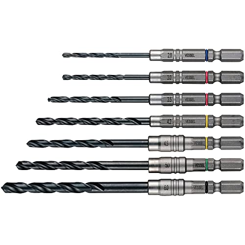 VESSEL Kissenbohrer-Set (für Stahl), 7-teiliges Set [Nr. AMD7S] (Japan Import) von VESSEL