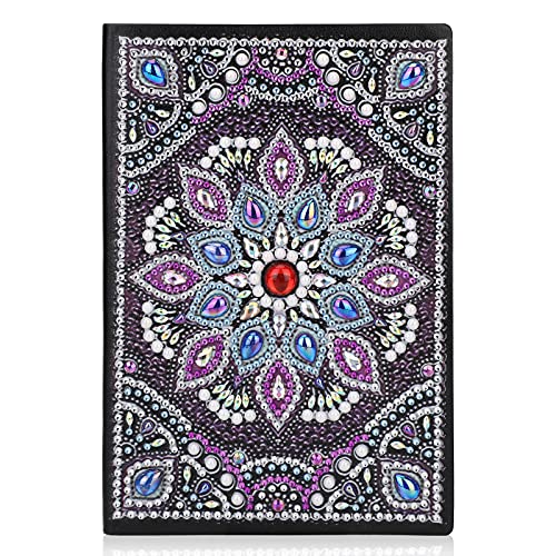 VETPW 5D DIY Mandala Diamant Malerei A5 Notizbuch, DIY Speziell Geformte Diamond Pasted Painting Strass Stickerei Blanko Tagebuch aus Leder für Schülerbüro Schulbedarf VETPW 5D DIY Mandala Diamant Malerei A5 Notizbuch, DIY Speziell Geformte Diamond Pasted Painting Strass Stickerei Blanko Tagebuch aus Leder für Schülerbüro Schulbedarf von VETPW