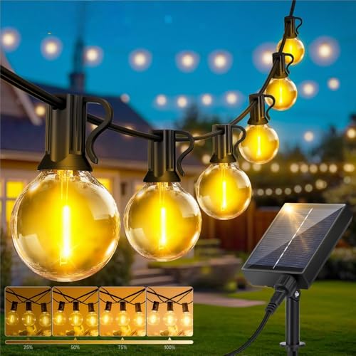 VEVICE Solar Lichterkette Aussen 15M Outdoor Lichterketten 20+1 LED-G40-Glühbirnen Wetterfest Dimmbar Solarlichterkette Außen für Garten Balkon Pavillon Party VEVICE Solar Lichterkette Aussen 15M Outdoor Lichterketten 20+1 LED-G40-Glühbirnen Wetterfest Dimmbar Solarlichterkette Außen für Garten Balkon Pavillon Party von VEVICE
