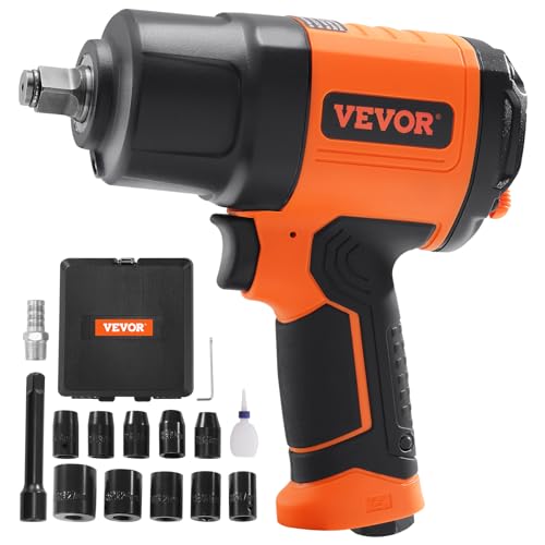 VEVOR 1/2-Zoll-Druckluft-Schlagschrauber, hohes Drehmoment bis zu 2.000 Nm, leichte pneumatische Schlagpistole, mit 11-teiligem 1/2-Zoll-Antrieb, CR-V-Stahl-Schlagsteckschlüsselsatz und Tragetasche VEVOR 1/2-Zoll-Druckluft-Schlagschrauber, hohes Drehmoment bis zu 2.000 Nm, leichte pneumatische Schlagpistole, mit 11-teiligem 1/2-Zoll-Antrieb, CR-V-Stahl-Schlagsteckschlüsselsatz und Tragetasche von VEVOR