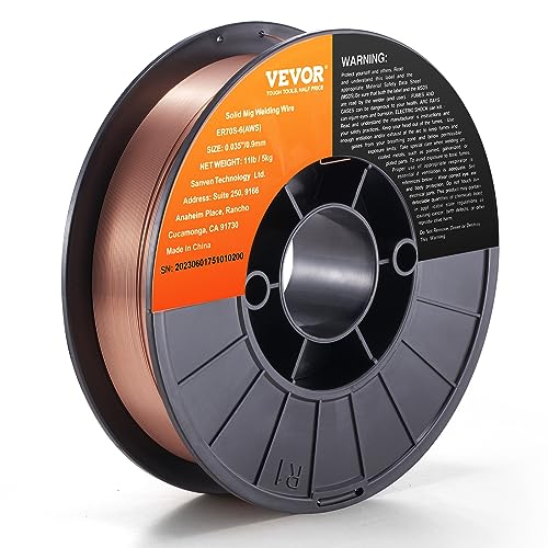 VEVOR 1 Rolle Fülldraht ER70S-6 0,9 mm 5 kg MIG-Schweißdraht 200 mm Spulendurchmesser Schweißdrahtrolle 490–670 Mpa Zugfestigkeit Ideal zum Schweißen von Kohlenstoffstahl VEVOR 1 Rolle Fülldraht ER70S-6 0,9 mm 5 kg MIG-Schweißdraht 200 mm Spulendurchmesser Schweißdrahtrolle 490–670 Mpa Zugfestigkeit Ideal zum Schweißen von Kohlenstoffstahl von VEVOR