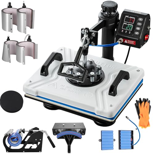 VEVOR 10 in 1 Hitzepresse 38 x 30 cm Transferpresse 360-Grad-Drehbar Multifunktionale Sublimation Weiß Textilpresse Heißpresse Maschine T-Shirtpresse Becherpresse Tassenpresse für Hüten Tellern Tassen VEVOR 10 in 1 Hitzepresse 38 x 30 cm Transferpresse 360-Grad-Drehbar Multifunktionale Sublimation Weiß Textilpresse Heißpresse Maschine T-Shirtpresse Becherpresse Tassenpresse für Hüten Tellern Tassen von VEVOR