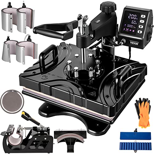 VEVOR 10 in 1 Hitzepresse 38x30cm Transferpresse Schwarz Heißpresse Textilpresse Multifunktionale Sublimation T-Shirtpresse Becherpresse Tassenpresse für Hüten Tellern Tassen 360-Grad-Drehbar VEVOR 10 in 1 Hitzepresse 38x30cm Transferpresse Schwarz Heißpresse Textilpresse Multifunktionale Sublimation T-Shirtpresse Becherpresse Tassenpresse für Hüten Tellern Tassen 360-Grad-Drehbar von VEVOR