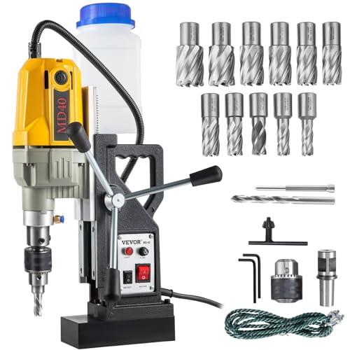VEVOR 1100 W Magnetbohrer Magnetbohrmaschine 12000 N Elektrische Kernbohrmaschine Industrielle Bohrmaschine mit 12 Bohrer, Max. Tiefe 55 mm, für Schiffs-und Brückenbau Industrie Stahlbau VEVOR 1100 W Magnetbohrer Magnetbohrmaschine 12000 N Elektrische Kernbohrmaschine Industrielle Bohrmaschine mit 12 Bohrer, Max. Tiefe 55 mm, für Schiffs-und Brückenbau Industrie Stahlbau von VEVOR