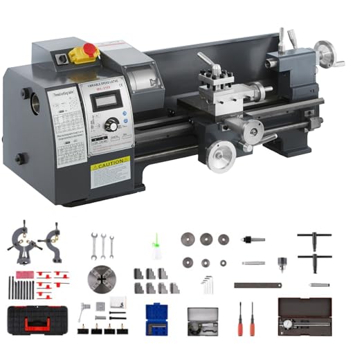VEVOR Metalldrehmaschinen 1100W Mini Drehbank 8X16 Zoll Drehmaschine Metall Mini Drechselbank für Metallbearbeitung Drehbank Metall präzise einfach zu bedienen VEVOR Metalldrehmaschinen 1100W Mini Drehbank 8X16 Zoll Drehmaschine Metall Mini Drechselbank für Metallbearbeitung Drehbank Metall präzise einfach zu bedienen von VEVOR