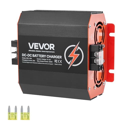VEVOR 12 V 20 A DC/DC-Ladegerät, 250 W, Ideal für Blei-Säure-, Lithium-, AGM-, Gel- und Nassbatterien, intelligentes mehrstufiges Laden, für Wohnmobile, Nutzfahrzeuge, Boote, Yachten von VEVOR