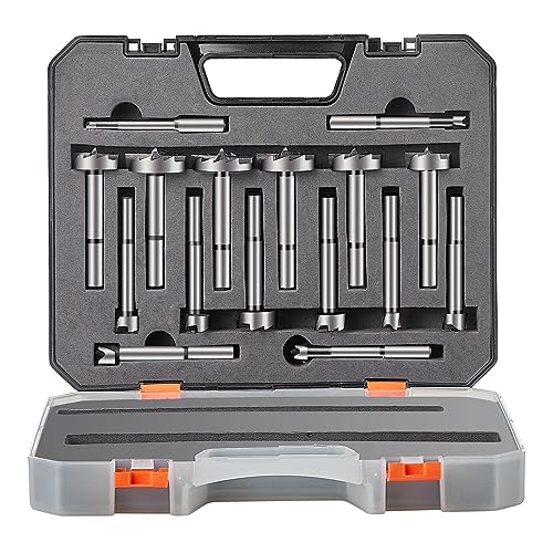 VEVOR 16-tlg. Forstnerbohrer Set 6-41mm Holzbohrer Satz Kohlenstoffstahl Topfbohrer Set HRC48-51 Klingen Zentrierspitze Scharnierbohrer Kompatibel mit Bohrmaschine Pistolenbohrer Tischbohrmaschine VEVOR 16-tlg. Forstnerbohrer Set 6-41mm Holzbohrer Satz Kohlenstoffstahl Topfbohrer Set HRC48-51 Klingen Zentrierspitze Scharnierbohrer Kompatibel mit Bohrmaschine Pistolenbohrer Tischbohrmaschine von VEVOR