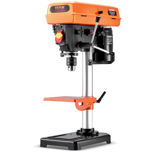 VEVOR 203mm Tischbohrmaschine, 500 W Induktionsmotor, Tischbohrmaschine mit 550/950/1450/1950/2500 U/min einstellbarer Geschwindigkeit, 0-45° neigbarer Arbeitstisch, LED-Arbeitsleuchte, für Holzmetall VEVOR 203mm Tischbohrmaschine, 500 W Induktionsmotor, Tischbohrmaschine mit 550/950/1450/1950/2500 U/min einstellbarer Geschwindigkeit, 0-45° neigbarer Arbeitstisch, LED-Arbeitsleuchte, für Holzmetall von VEVOR