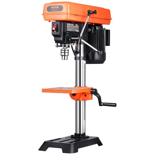 VEVOR 254 mm Tischbohrmaschine, 6,2 A Induktionsmotor, Tischbohrmaschine mit 510/780 / 1300/1820 / 2430 U/min einstellbarer Geschwindigkeit, 0-45° neigbarer Arbeitstisch, LED-Arbeitsleuchte VEVOR 254 mm Tischbohrmaschine, 6,2 A Induktionsmotor, Tischbohrmaschine mit 510/780 / 1300/1820 / 2430 U/min einstellbarer Geschwindigkeit, 0-45° neigbarer Arbeitstisch, LED-Arbeitsleuchte von VEVOR