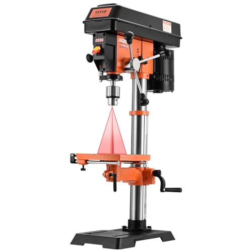 VEVOR 304,8 mm Tischbohrmaschine, 750 W, 440–2580 U/min Tischbohrmaschine mit variabler Geschwindigkeit, mit 0–45° neigbarem Arbeitstisch, LED-Arbeitsleuchte, Röntgenpositionierung, Tischbohrmaschine VEVOR 304,8 mm Tischbohrmaschine, 750 W, 440–2580 U/min Tischbohrmaschine mit variabler Geschwindigkeit, mit 0–45° neigbarem Arbeitstisch, LED-Arbeitsleuchte, Röntgenpositionierung, Tischbohrmaschine von VEVOR