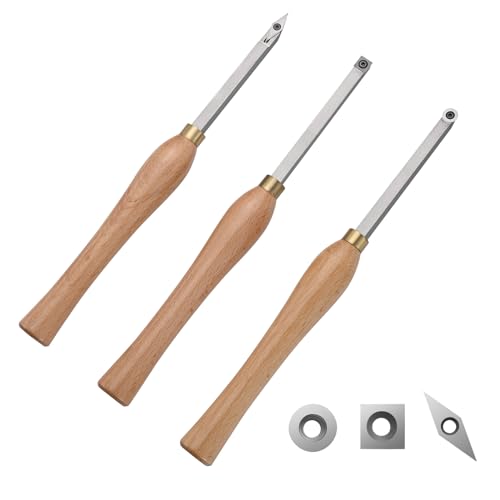 VEVOR 3er-Set Drehmeißel mit Holzgriff Rund Quadratisch Diamantförmig Drehstahl Set mit Aufbewahrungsbox Schaft Drehbank Set Geeignet für alle Holzarten von Hartholz bis Weichholz VEVOR 3er-Set Drehmeißel mit Holzgriff Rund Quadratisch Diamantförmig Drehstahl Set mit Aufbewahrungsbox Schaft Drehbank Set Geeignet für alle Holzarten von Hartholz bis Weichholz von VEVOR