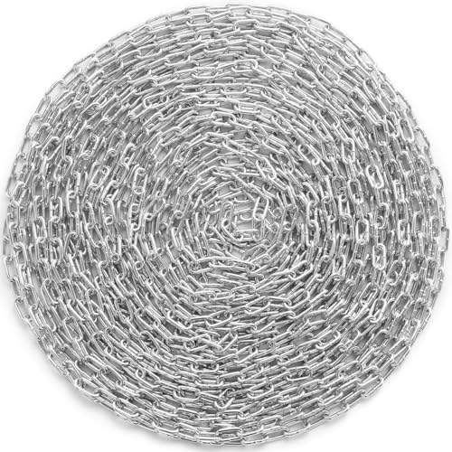 VEVOR 5 mm x 30,5 m Edelstahlkette Metallkette, Silber, 30,48 m von VEVOR