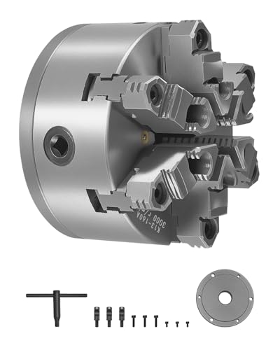 VEVOR 6-Backen-Drehfutter, 160 mm, selbstzentrierendes Spannfutter mit D1-4 Cam Lock-Trägerplatte, 3-145 mm Spannbereich mit T-Schlüsselschrauben, HT300-Material, für Holz-Metall-Drehmaschinen VEVOR 6-Backen-Drehfutter, 160 mm, selbstzentrierendes Spannfutter mit D1-4 Cam Lock-Trägerplatte, 3-145 mm Spannbereich mit T-Schlüsselschrauben, HT300-Material, für Holz-Metall-Drehmaschinen von VEVOR