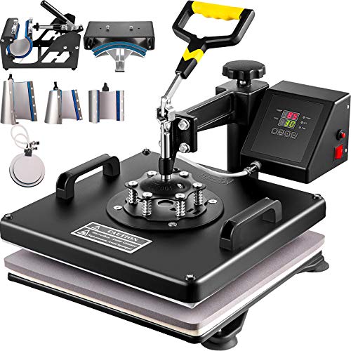 VEVOR 8 in 1 Heißpresse Heat Press für Textil Transferpresse Textilpresse mit Plattenpresse von 38 x 38 cm, Textildruckpresse von 1250 w, Geeignet für Hüte, Mützen, T-Shirts, Tassen VEVOR 8 in 1 Heißpresse Heat Press für Textil Transferpresse Textilpresse mit Plattenpresse von 38 x 38 cm, Textildruckpresse von 1250 w, Geeignet für Hüte, Mützen, T-Shirts, Tassen von VEVOR
