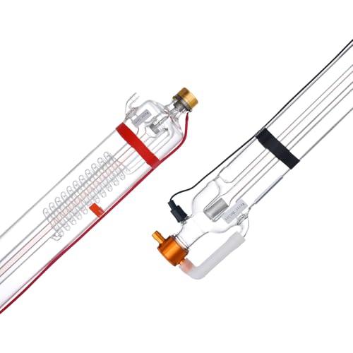 VEVOR 90 W CO2-Laserröhre, 1250 mm Länge, 80 mm Durchmesser, Borosilikatglas-Laserschneidröhre mit Metallkopf, 10.000-Stunden-Kabel vorverdrahtet für Lasergravierer-Gravier- und Schneidemaschine VEVOR 90 W CO2-Laserröhre, 1250 mm Länge, 80 mm Durchmesser, Borosilikatglas-Laserschneidröhre mit Metallkopf, 10.000-Stunden-Kabel vorverdrahtet für Lasergravierer-Gravier- und Schneidemaschine von VEVOR