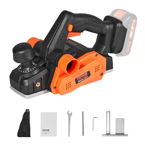 VEVOR Akku-Hobel 20V Handhobel 82mm Breite Hobelmaschine 2mm Hobeltiefe Elektrohobel 16500U/min Einhandhobel mit HSS-Klingen und doppeltem Staubauslasssystem Hobekl Handhobelmaschine VEVOR Akku-Hobel 20V Handhobel 82mm Breite Hobelmaschine 2mm Hobeltiefe Elektrohobel 16500U/min Einhandhobel mit HSS-Klingen und doppeltem Staubauslasssystem Hobekl Handhobelmaschine von VEVOR